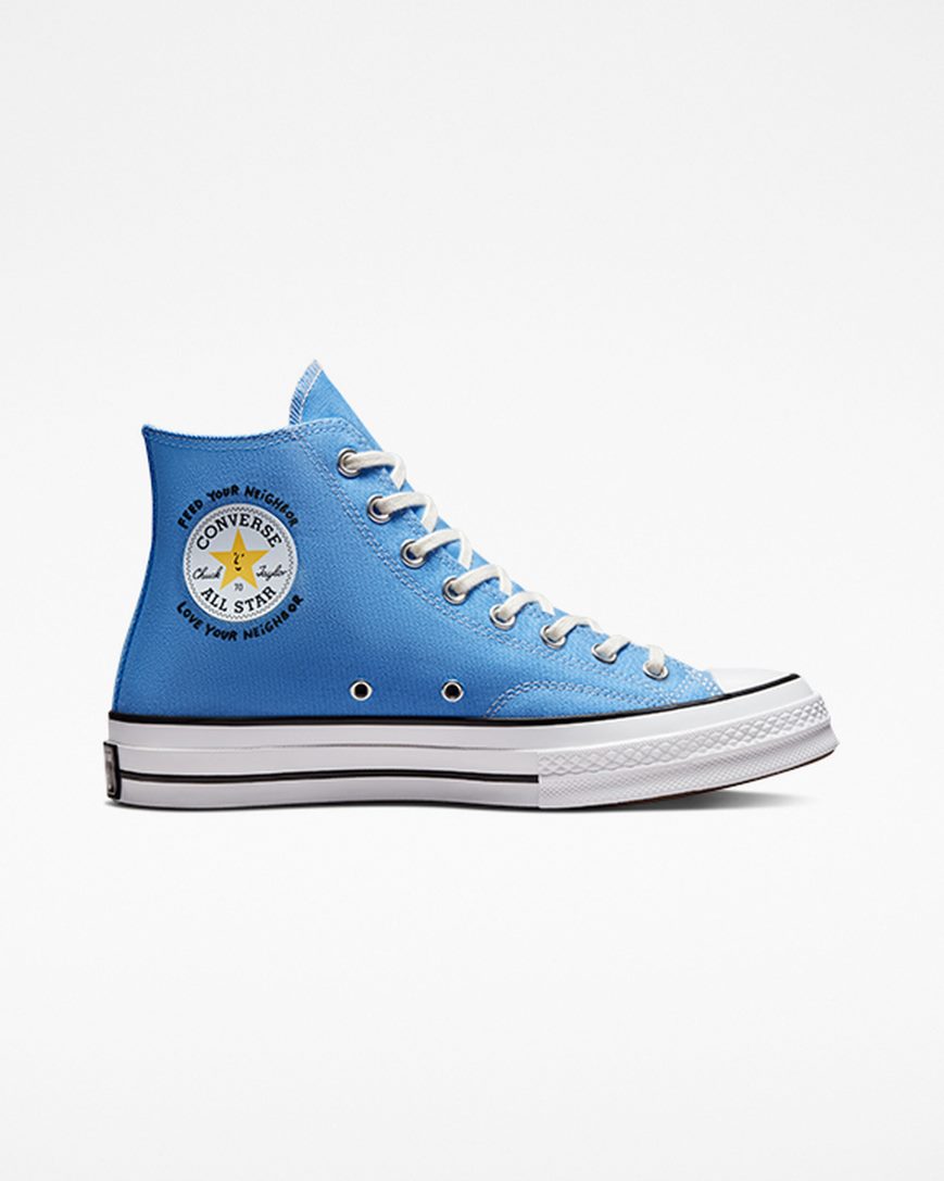 Tenisi Inalti Barbati Converse x Sky High Farm Workwear Chuck 70 Albastri Colorati Albi | RO CQNGV769